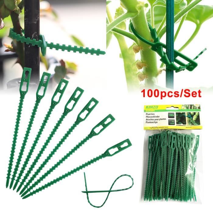 Pinces Jardin 350 Pièces - Support Plantes Tomates - Attaches Tiges Légumes 7cm Transparent