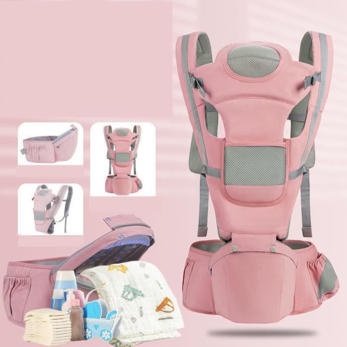 Porte-bébé respirant haut de gamme avec sac de rangement Housse de  protection solaire ergonomique pour les nouveau-nés