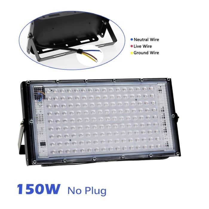 VAYALT Lumière Noire UV 150W – IP65 Étanche 395nm – Parfaite Pour Body Painting, Fêtes Fluorescentes, Halloween, Disco, Aquarium