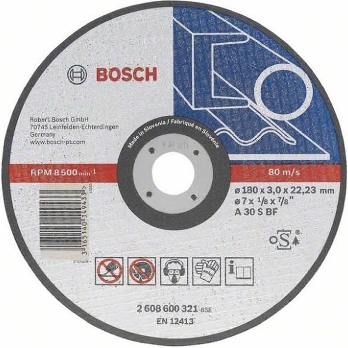 BOSCH Disque à tronçonner pour métaux à moyeu déporté 230x3 mm