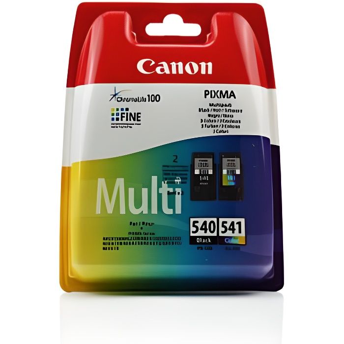 Cartouches Canon PG-540+CL-541 / 5225B006 (Pack de 2) 4 couleurs