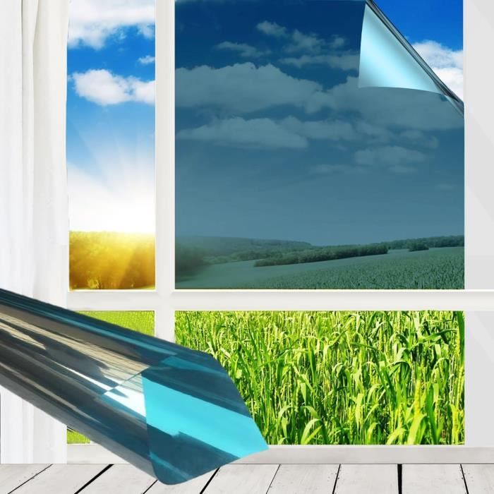 Film Miroir Autocollant Modrad - Brise-Vue Réfléchissant - Protection UV Et Intimité Fenêtre