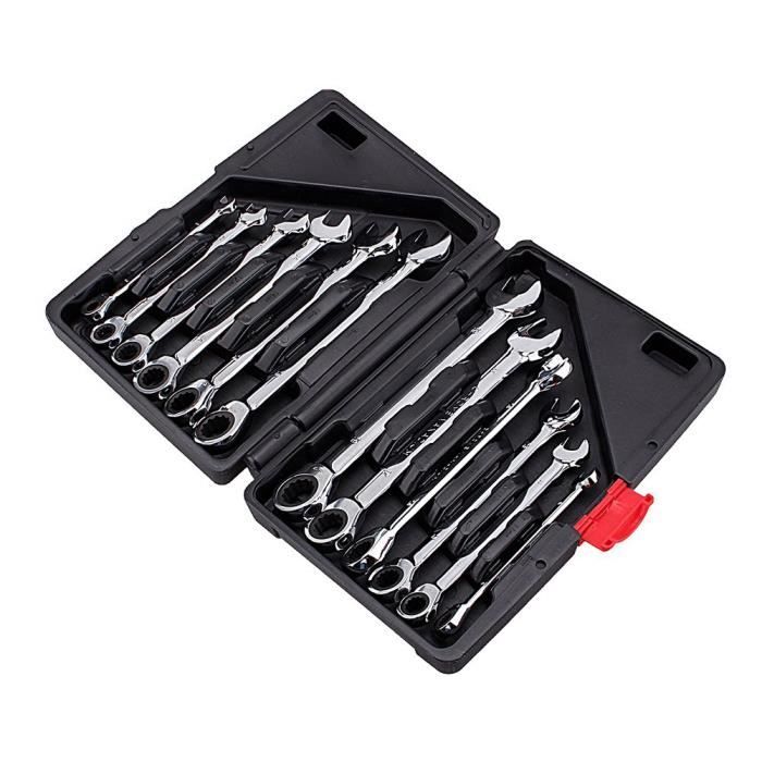 Jeu De 5 Clés Mixtes à Cliquet Réversible KS Tools - 72 Dents - Tailles : 8, 10, 13, 17, 19 Mm - Précision Et Robustesse