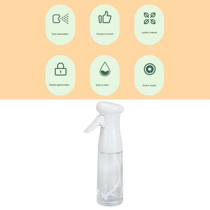 Bouteille Pulvérisateur Pour Huile En Acier Inoxydable - Finition Argentée - Neuf