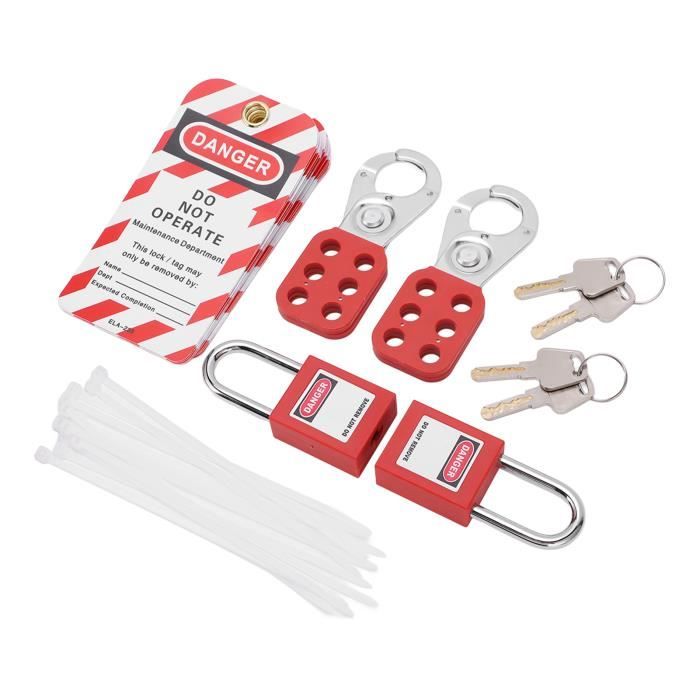 Kit d'étiquetage de verrouillage Kit Loto électrique avec cadenas