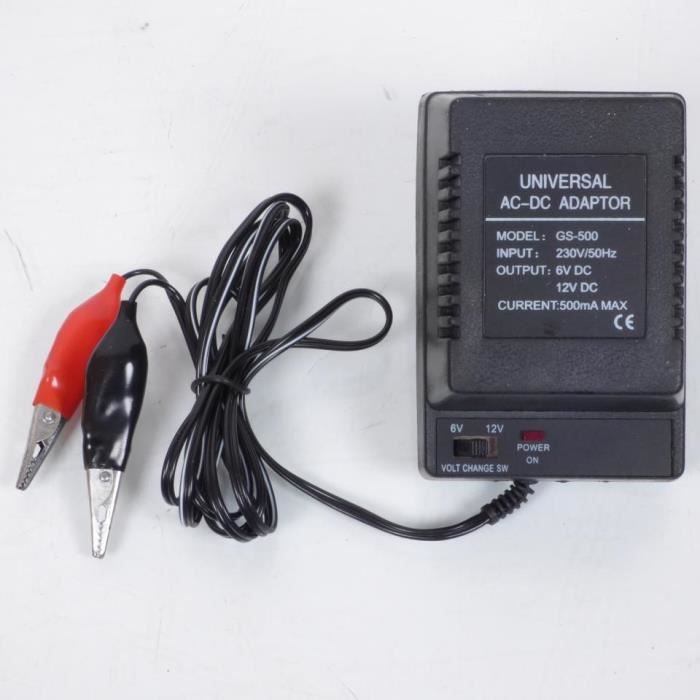 Chargeur batterie universel GS-500 230V / 50HZ 6V / 12V pour moto scooter quad