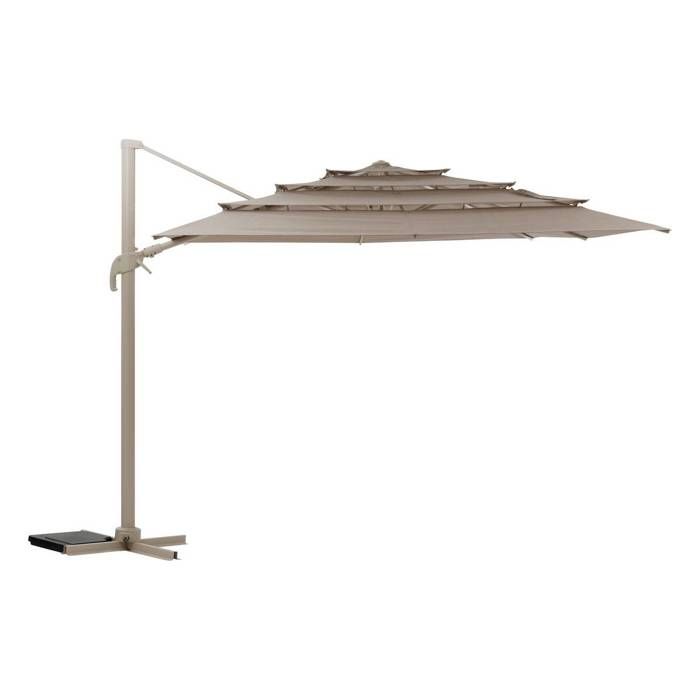 Toile De Parasol Melhia Hespéride Multi-Toile Anthracite 4x3 M - Protection UV Et Déperlant