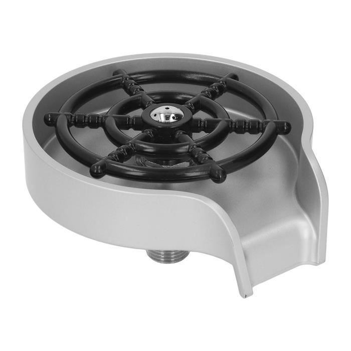 Rinceur D'Évier En Verre Acier Inoxydable 304 - Pichet Rinçage Multi-Angles Noir