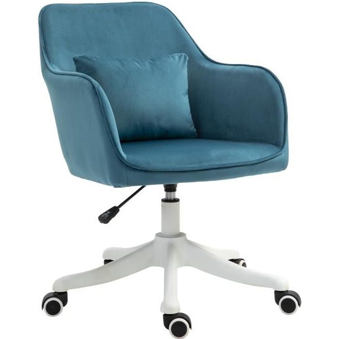 Bleu Chaise de Bureau Ergonomique Fauteuil de Bureau Dossier Inclinable Chaise dordinateur Hauteur R/églable Fauteuil Gamer Si/ège Pivotant /à roulettes