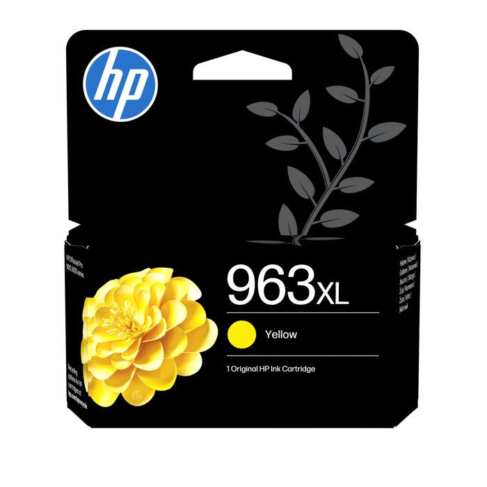HP 963 Cartouche d’encre jaune authentique authentique (3JA29AE) - Pour HP OfficeJet Pro 9010 / 9020 series