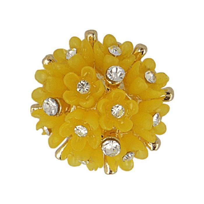 Couvre-boutons Strass Fleur Pour Femme - 2,5 Cm, Clip Facile Sans Couture, Décoration Vêtements
