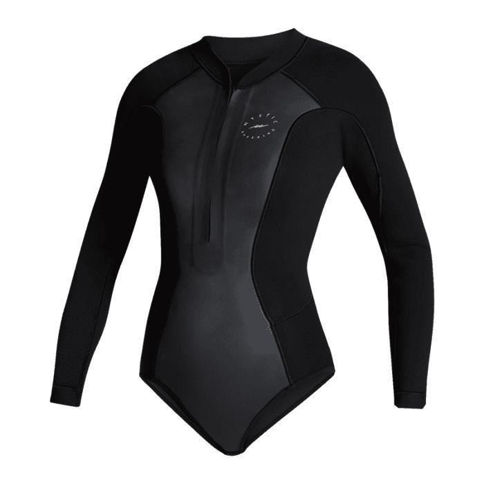 Combinaison shorty femme MYSTIC Sway Longarm 2/2mm Frontzip ´Black Serie´ Black