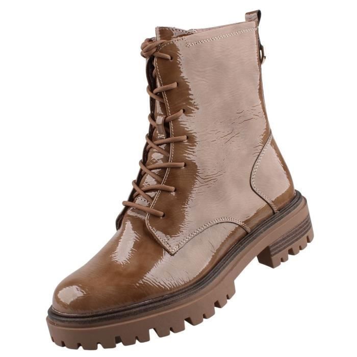 Bottines Femme Tamaris Marron Talon 4cm Fermeture Zip