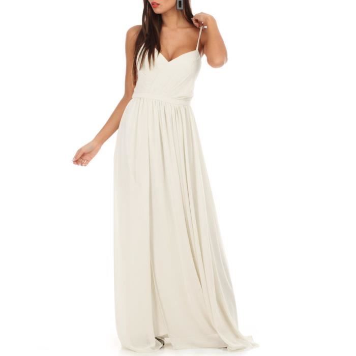 robe blanche drapée