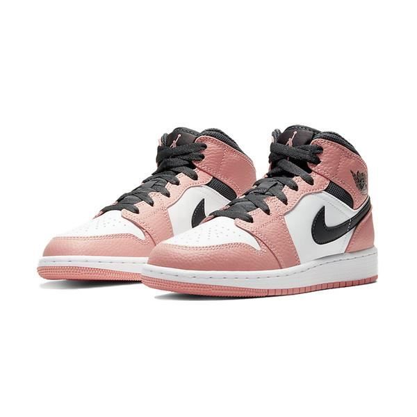 Air Jordan 1 Mid Femme Jordan One Pink Quartz Chaussures de Basket ...