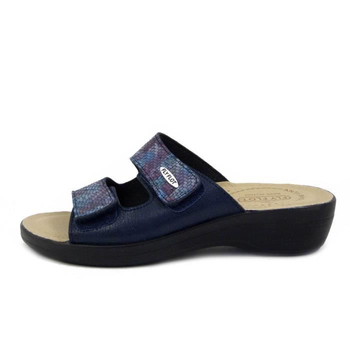 mules bleu marine