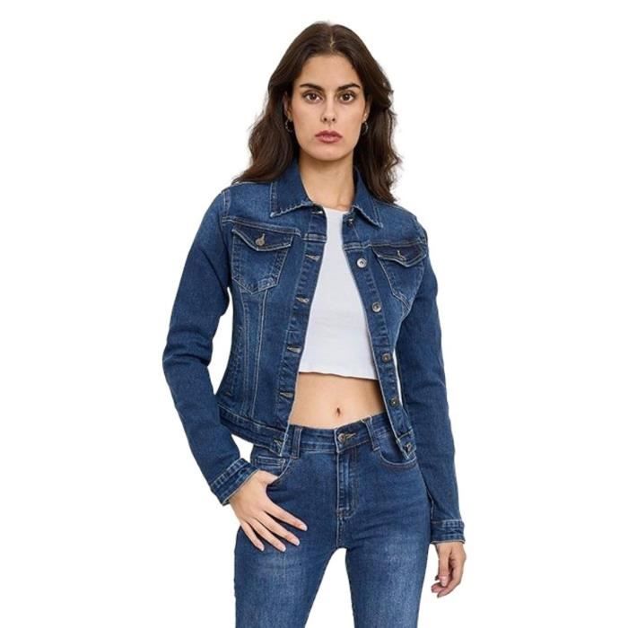 Blouson femme en jean manches longues - Veste femme en