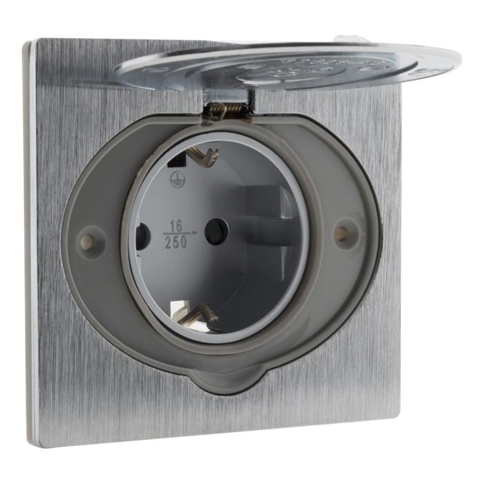 Kit de boîte de sol, prise de sol en acier inoxydable 16 A AC250 V