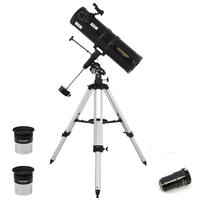 Lunette Astronomique Télescope Omegon 750-150 + Monture Equatoriale Type C + Oculaires + Barlow