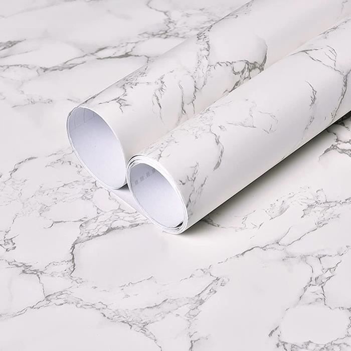 Blanc Vinyle Papier Peint Rouleau autocollante meubles autocollants muraux meuble cuisine 
