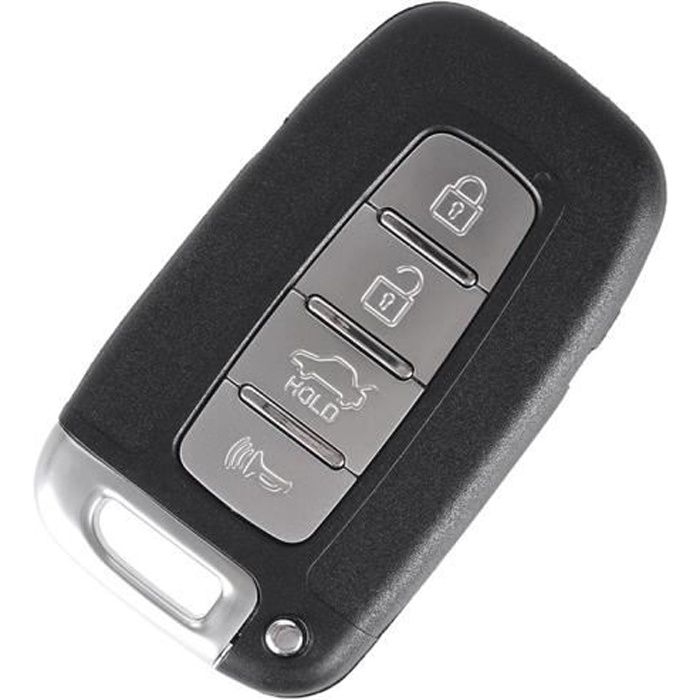 ontto 1 coque de clé de voiture pour Hyundai Kia IX20 IX30 IX35 IX45 IX55 I40 Tucson Santa Fe en alliage de zinc avec porte-clés Rouge argenté 