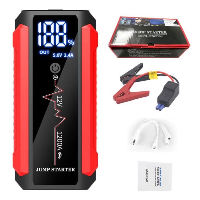 Booster Batterie Portable Jump Starter Démarrage de Voiture 12 V avec  Pinces de Sûreté Intelligentes - Cdiscount Auto
