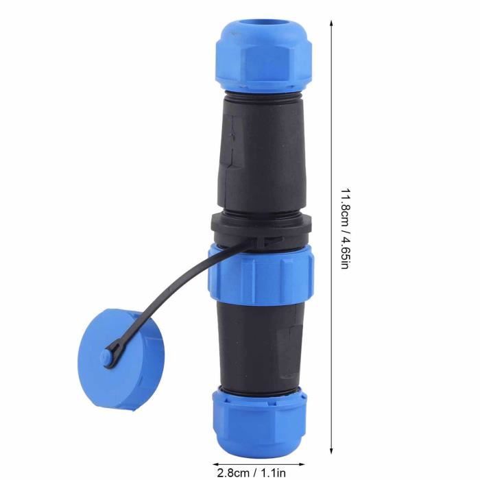 Connecteur Aviation SP21 4 Broches étanche IP68 - Lot De 5 - Sertissage à Vis - 500V 30A - Pour éclairage Extérieur, Projecteurs - Câble 12 AWG