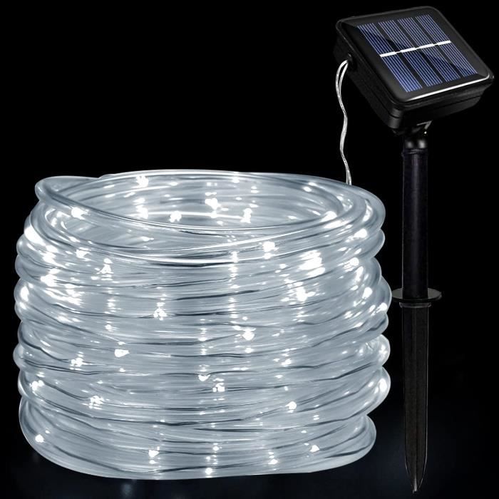 Guirlande Solaire Extérieure 60 LED - 13.2m - 8 Modes - IP65