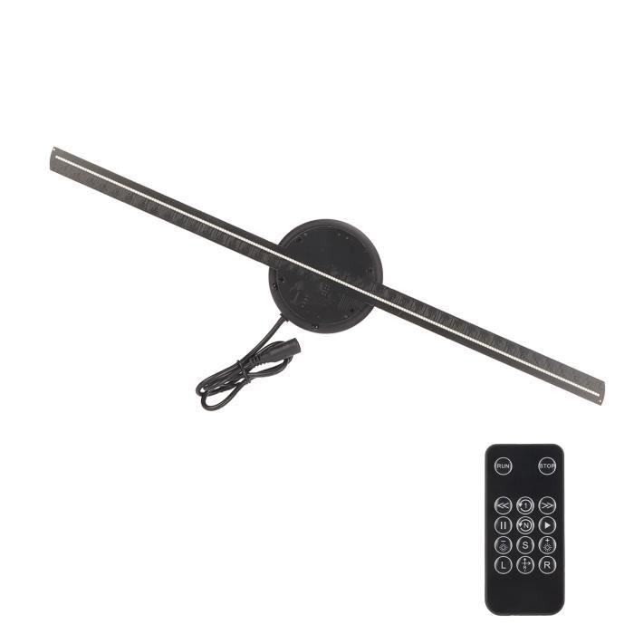 Ventilateur Projecteur Holographique 16.5 Pouces - Résolution 2000x224 - Télécommande - Pour Magasins, Fêtes Noël
