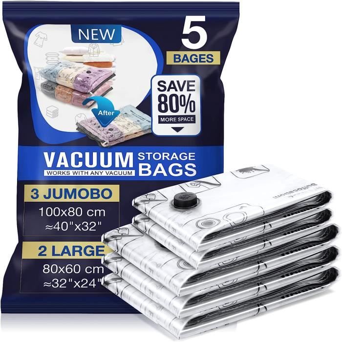 Generic Lot de 10 Sac sous vide de stockage vêtements 110 x80 CM à prix pas  cher