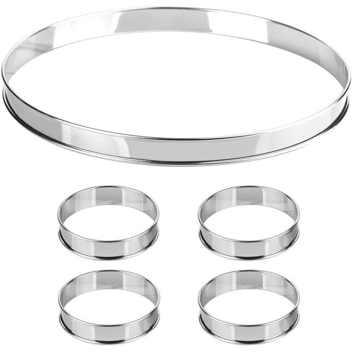 Cercle à tarte perforé en inox rond 28 cm Mathon main image 1