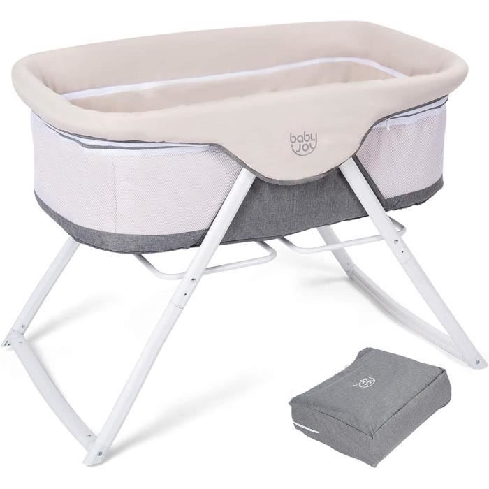 Lit Parapluie Pliable 6 En 1 GOPLUS - Avec Table à Langer, Couffin, Jouets, Boîte à Musique - Pour Bébé 0-36 Mois - Capacité 15 Kg - 7