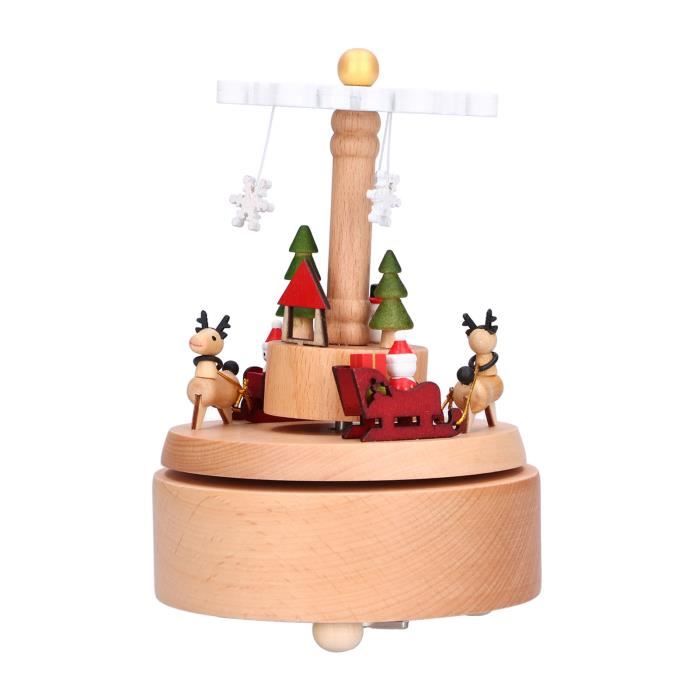 Garosa Boîte à Musique Lapin Boîte à Musique En Bois Lapin Imprimé Cadeau D'Anniversaire Pur