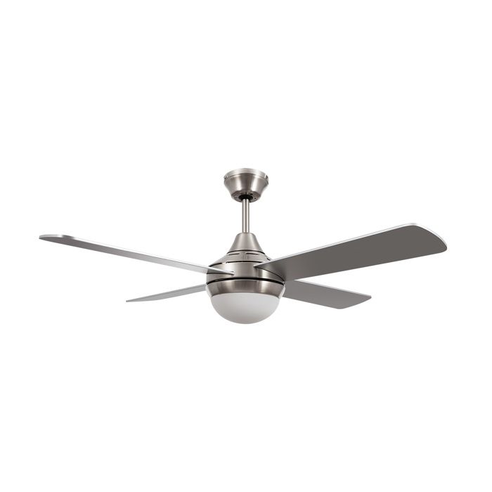 Ventilateur de Plafond Navy Nickel Effet bois 110cm Nickel - Techbrey
