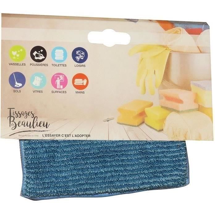 TISSAGES DE BEAULIEU - Eponge biface microfibre bicouleur 14x9 cm