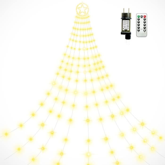 324 Led Guirlande Lumineuse Sapin De Noel Avec Etoile, 9 * 3.2 M