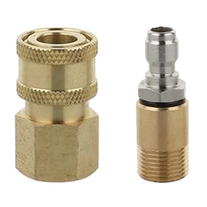 Kit Adaptateurs R134A Pour Climatisation Voiture - 2 Pièces Haute/Basse Pression - Laiton