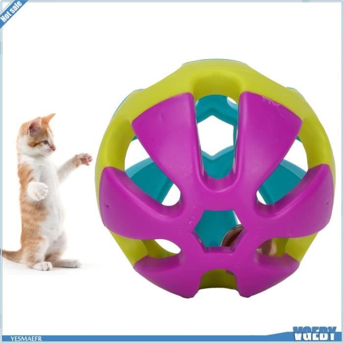 Meilleurs prix pour Balle Jouet Interactive en Plastique pour Chat avec Cloche, , Favorise L'exercice, Encourage les Instincts Naturels