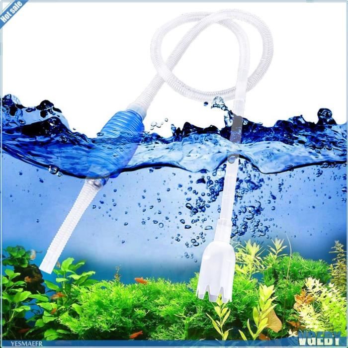 Comparer les prix de Pompe Aquarium Nettoyeur Filtre Changeur Eau - V GEBY - 145 cm - Bleu et Blanc - Pour Poissons d'Eau Froide