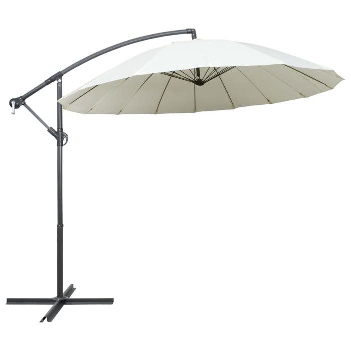 Parasol Avec LED Et Mât En Aluminium Pare-soleil Parasol De Jardin
