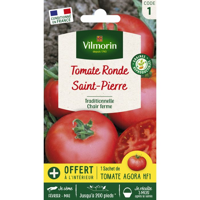 Meilleurs prix pour VILMORIN Tomate Saint-Pierre Sachet de graines - Echantillon tomate Agora