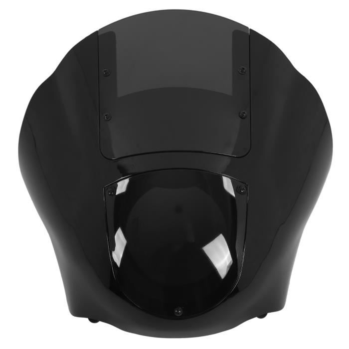 Carénage Phare Moto 7 Pouces – Couverture Avant ABS Noir Brillant, Résistant Rayures, Universel Pour Phares Ronds 165-178 Mm