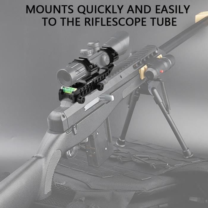 ZJ36 Monture de lunette avec anneaux de carabine à rail Picatinny pour  niveau de bulle pour le tir et la chasse - Cdiscount Appareil Photo