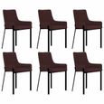 Baroque Lot de 6 Chaises de salle à manger Chaises de Salon Design Scandinave - Ensemble de 6 Fauteuil chaises Bordeaux ®MGMXTS®-1