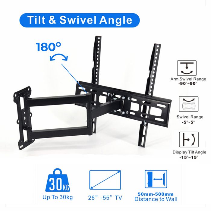 Support Murale Pour Téléviseur Led Moniteur De 10 À 23