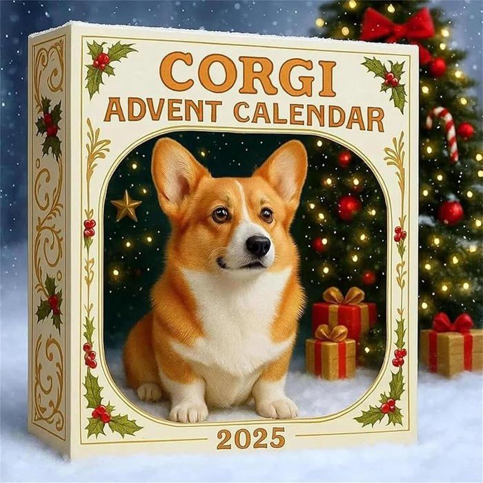 Calendrier De L'Avent Corgi 2025, Pendentifs Chien Ornement