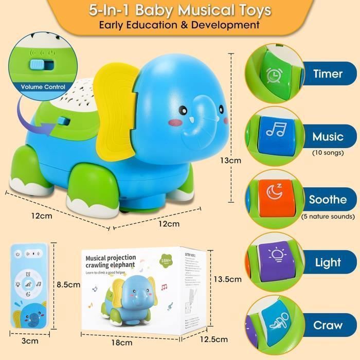 Sharplace Poupée Bébé Rampante, Poupée électrique Rampante