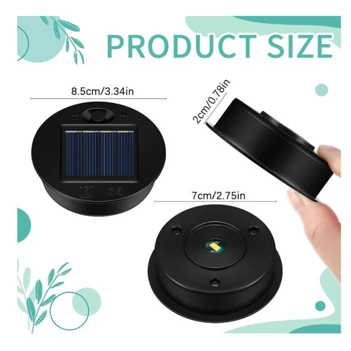Haut De Lanterne Solaire De Rechange - Lot De 2 Pièces 6cm | Pour Jardin Et éclairage Extérieur