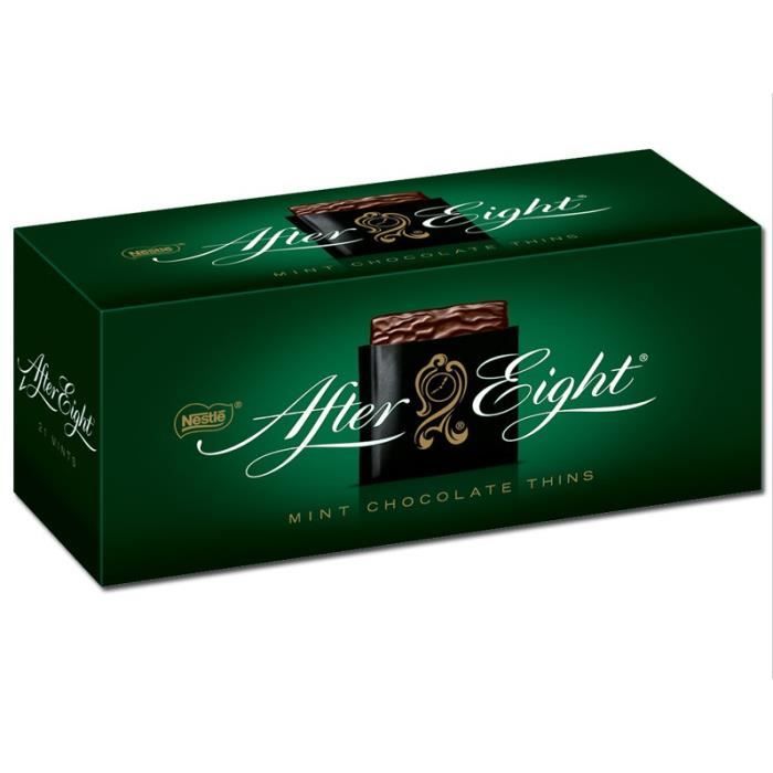 Nestlé After Eight (2 pièces) - Pralines minces au chocolat noir fourrées à  la menthe