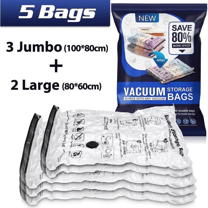 30Pcs Sac Sous Vide Vêtement Aspirateur 6Xxl+6Xl+6L+6M+6M(Voyage) Sac De  Rangement Sous Vide Reutilisable Housse Aspirable R[u123] - Cdiscount Maison